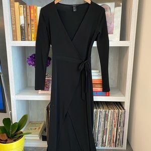 Black wrap dress